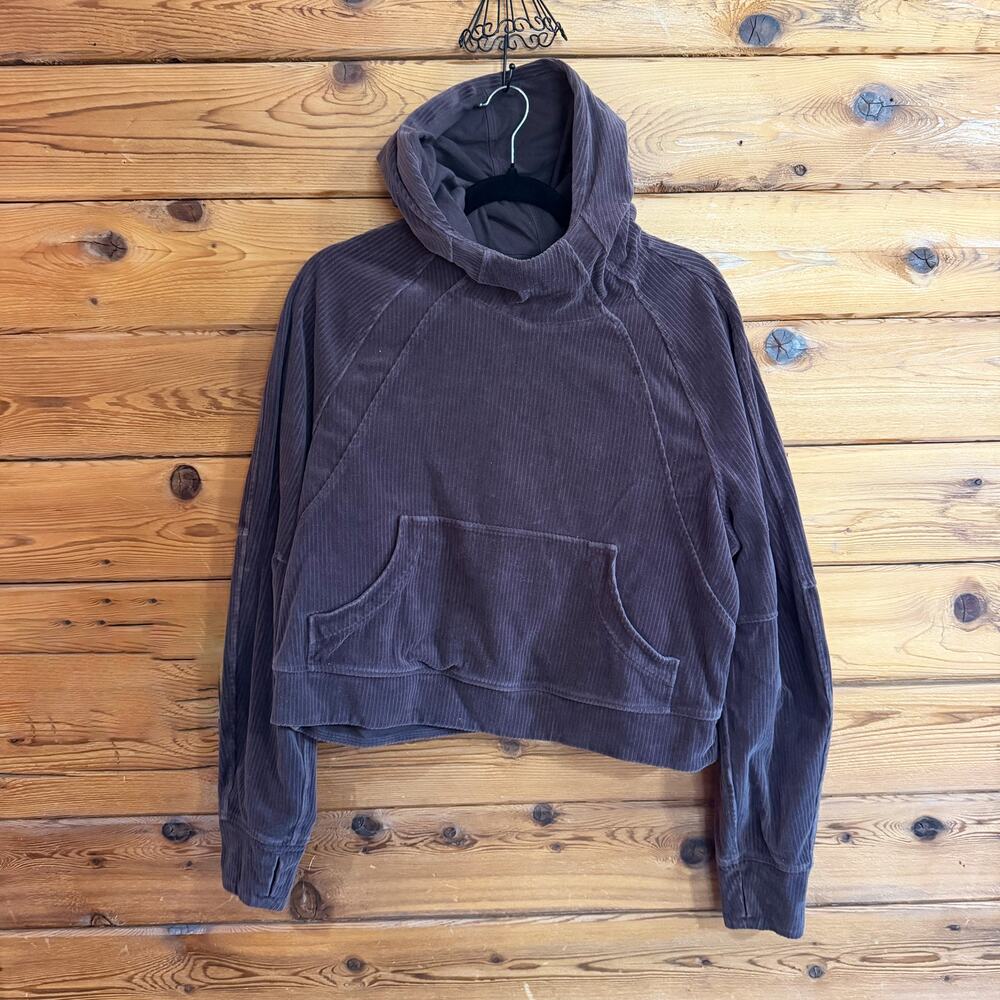 Lululemon Scuba Oversized Hoodie Brown Velvet Cord M/L